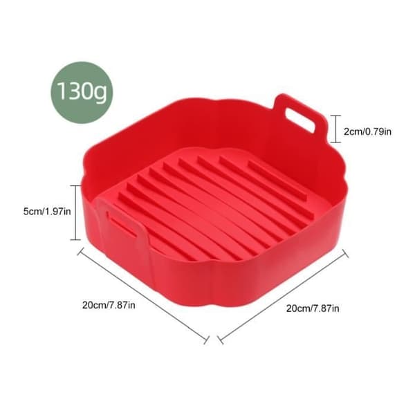 Silikonkorg för airfryer - 2 st - Svart