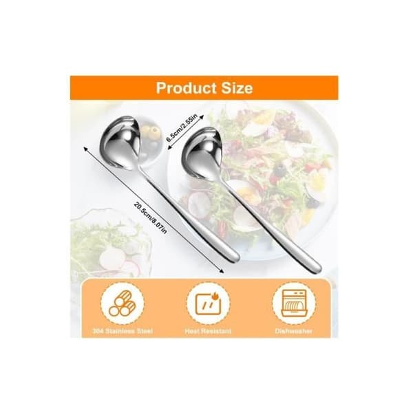 Suppeøse - Rustfritt stål - 20,5 cm - 304 rustfritt stål - Ergonomisk - Varmebestandig