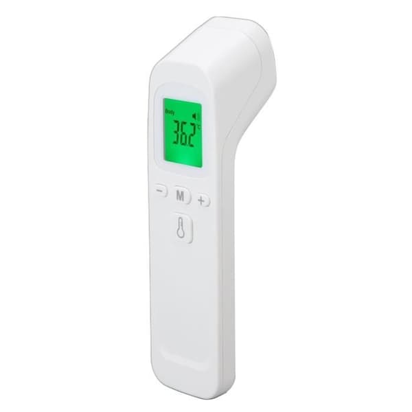 Shipenophy elektrisk termometer, panntermometer, infraröd termometer, digital kontakttermometer, vit trädgårdsregnmätare