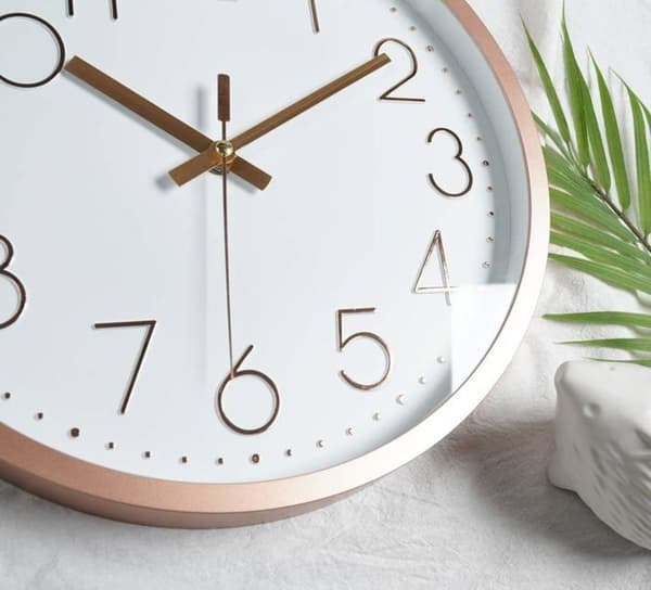 Modern Tyst Väggklocka Väggklocka för Vardagsrum Kök Sovrum, Diameter 30,5 cm -