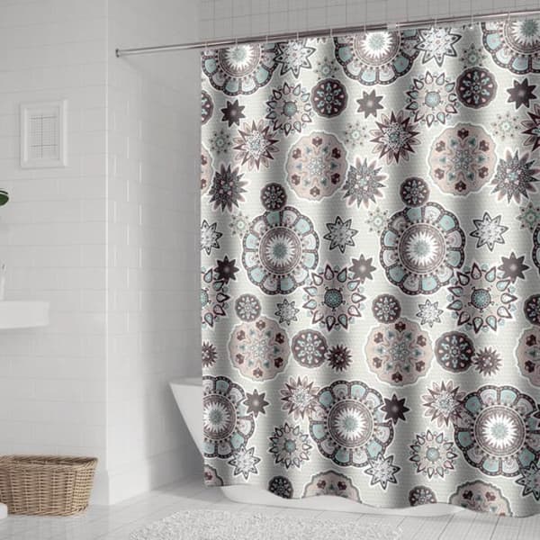 Dusjforheng - INSFITY - 240 x 200 cm - Polyester - Hvit - Moderne - Design