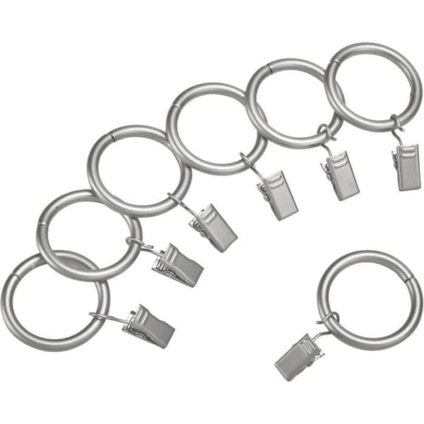 2,5 cm gardinstångsfästringar, 20-pack, silver