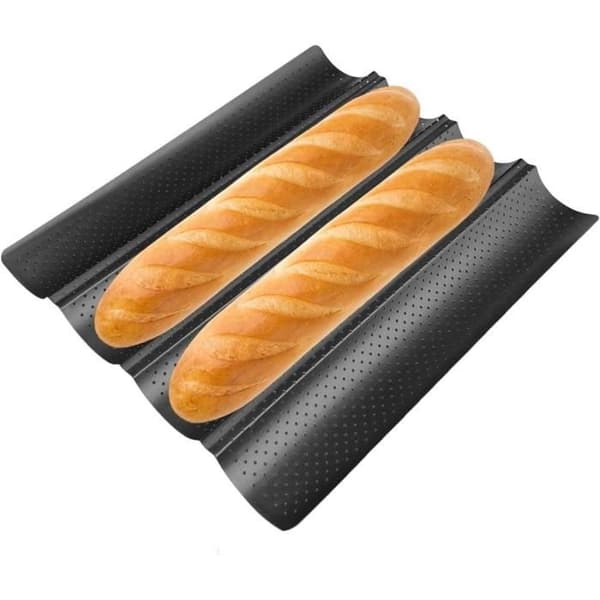 Baguettebrødform, 4 huller Baguetteform Ovnbageplade