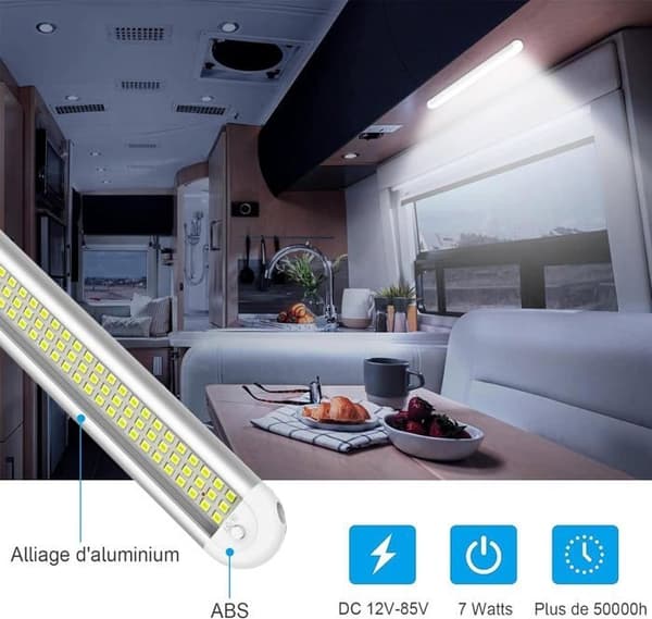 Lysbjelke - LED - 12V - 120 LED-lys - Bryter - Energisparende