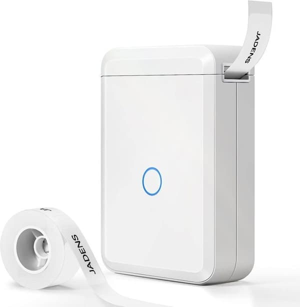 Etikettmaskin med teip, bærbar Bluetooth termisk etikettskriver