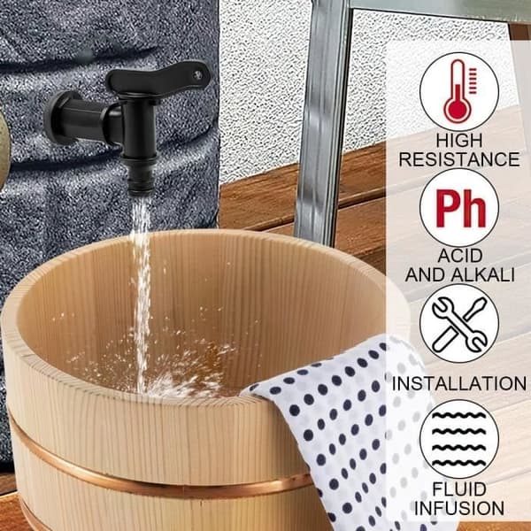 Plasttankkran, 2 deler regntankkran, vanntankkraner