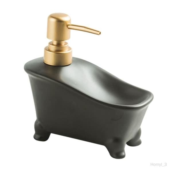 (Sort) Sæbedispenser - COLAXI - Manuel - Keramisk - Dobbelt anvendelse - Elegant og praktisk