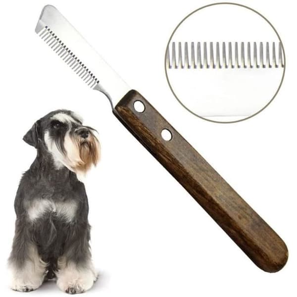 (Som vist) Profesjonell trimmerkniv - Hunde- og kattebørste - Ergonomisk - Rustfritt stål - Lett