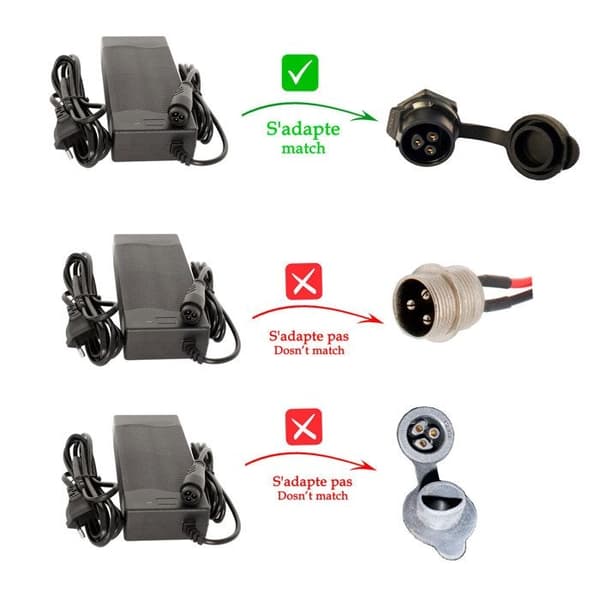 (Svart) Dualtron mini 58.1V 2A laddare för elscooter