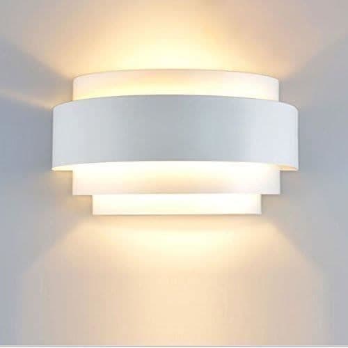 Enkel LED-vägglampa i metalldesign - Sovrum, Trappa Varmvit