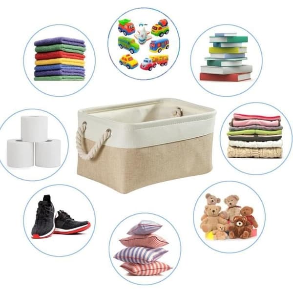 Förvaringslåda - Ej specificerad - Rektangulär - Non-woven - 31x21x13CM - Beige