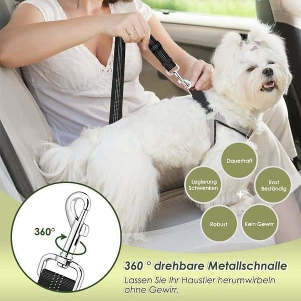 Hundesele med bilbelte (svart,