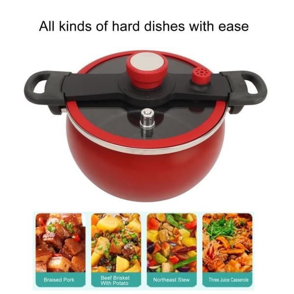 (Röd) Mikrotryckkokare - SURENHAP - 7 L - Non-stick - Multifunktionell - Förstärkt säkerhet