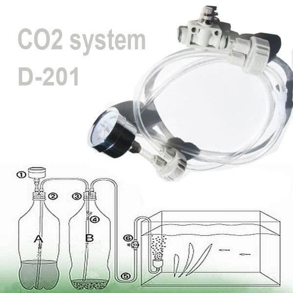 DIY CO₂-generatorsystemsats D201 Ventilmätare för akvarium ©HAIXUN FR
