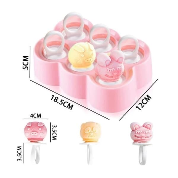 Ispopform - YD - 6 mini silikoneforme - Genanvendelig - BPA-fri - Gør-det-selv ispinde