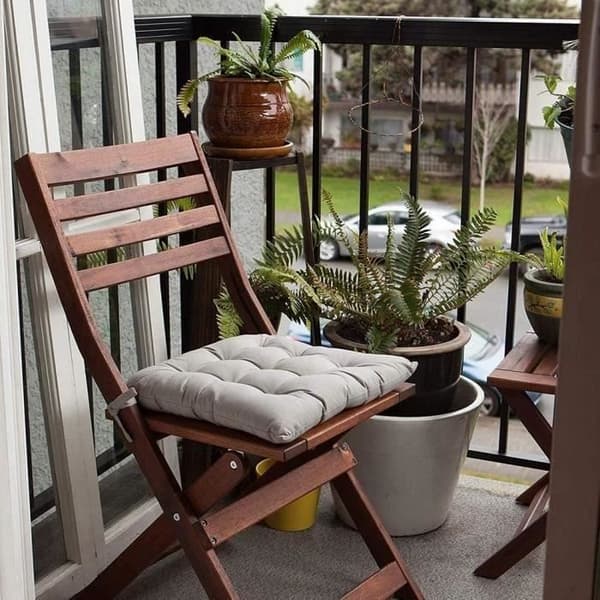 (Grå) Stolputer - HAOPYOU - Sett med 4 - 40x40cm - Polyester - Bomullsfyll - Grå