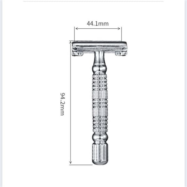 Herre barberkniv i rustfrit stål med dobbeltbladshoved