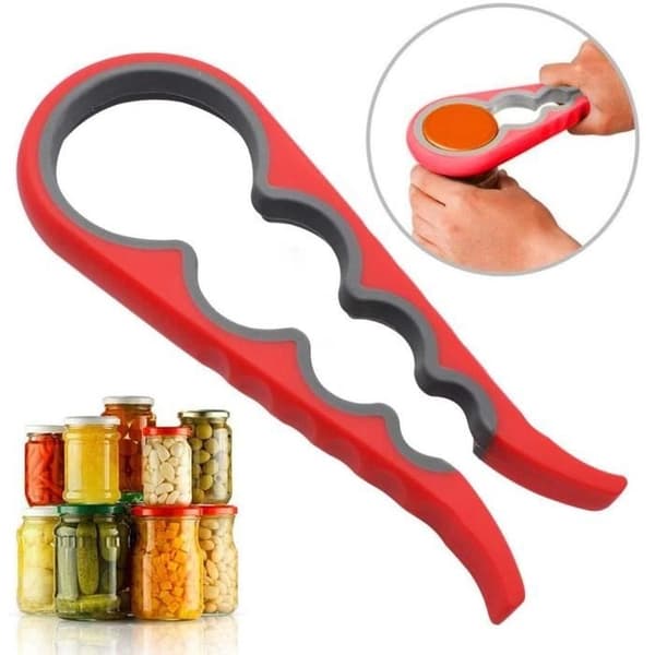 i 1 multifunktionel glasåbner - Orange - Ergonomisk - Moderne design - PP +