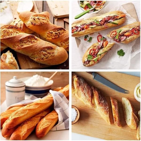 Baguettebrödform, 4 platser Baguetteform Ugnsplåt