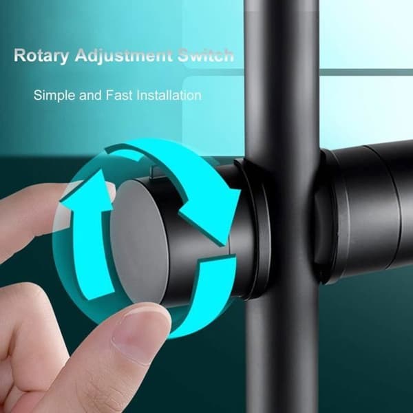 Brusebeslag, universel sort brusehovedholder til 18-25 mm brusestang