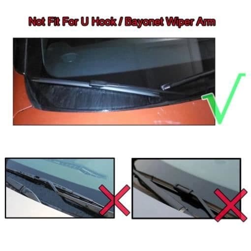 (SORT) 3 stk. for- og bagviskerblade til Renault Duster II 2017 2018 2019 2020 Dacia Duster II 2017-2020