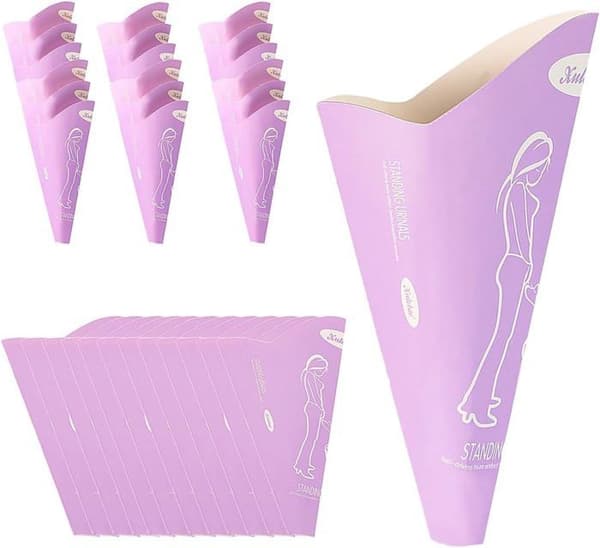 40 stk. foldbart urinal til kvinder, engangspapirurinal til stående tisse, bærbart urinal til gravide, personer