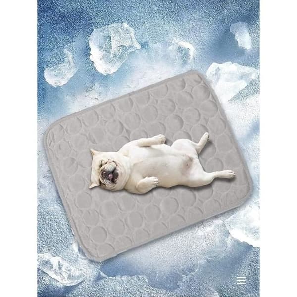 (Grå) Kjølematte - Hund - 50x60cm - Grå - Slitesterk - Vaskbar