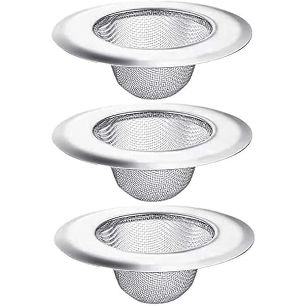 3-pack filter till diskho i rostfritt stål för kök, badrum, dusch 673