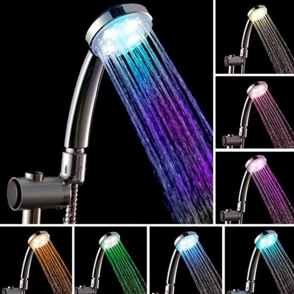 (7 farver) LED brusehoved - YYV - Universal - 7 farver - Vandbesparende -