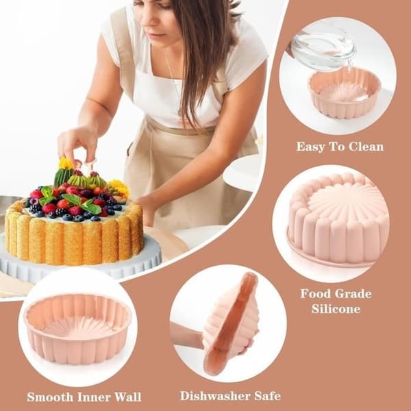 Kakeform - Non-stick - Silikon - 20 cm - Gjenbrukbar -