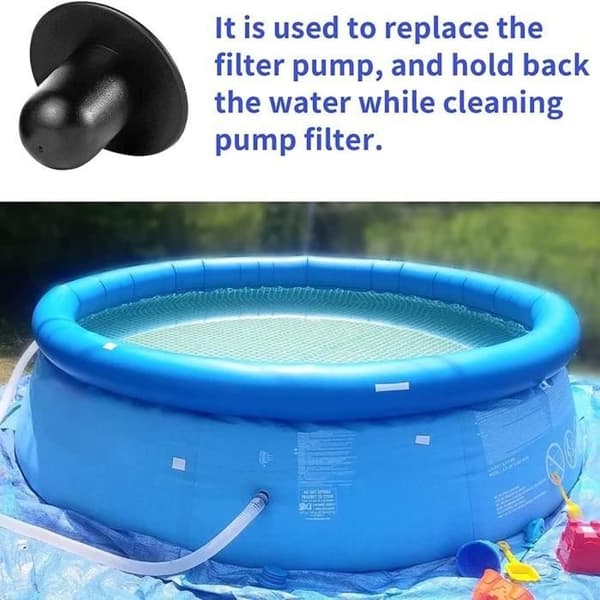 Väggpluggar för Intex och Bestway pooler - 4-pack - Vita - 3,2 cm diameter