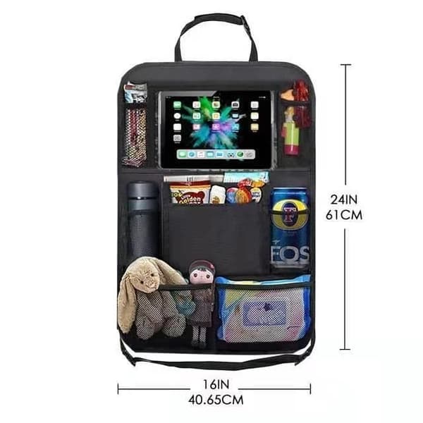 (Transparent) Bilorganisatör - Ej specificerad - Transparent - 1 styck - 9 fickor - Sätesskydd