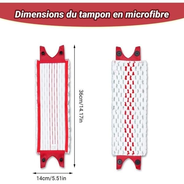 Erstatningsmikrofiberpute, flate mikrofibermoppehoder for Vileda Ultramax 4-i-1 spraymopputskiftning, mopp