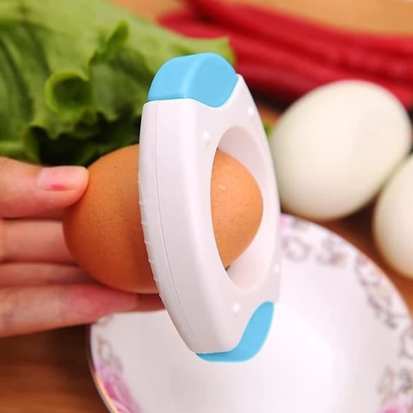 Eggeskallkutter for harde og myke egg, enkel å bruke, egnet for alle eggstørrelser.