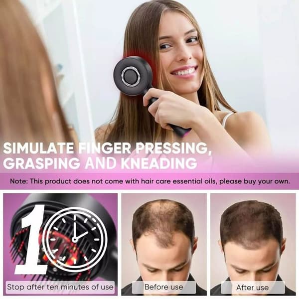 Hårbottenmassagekam Hårväxtkam Massager Rödljusterapi Massageborste