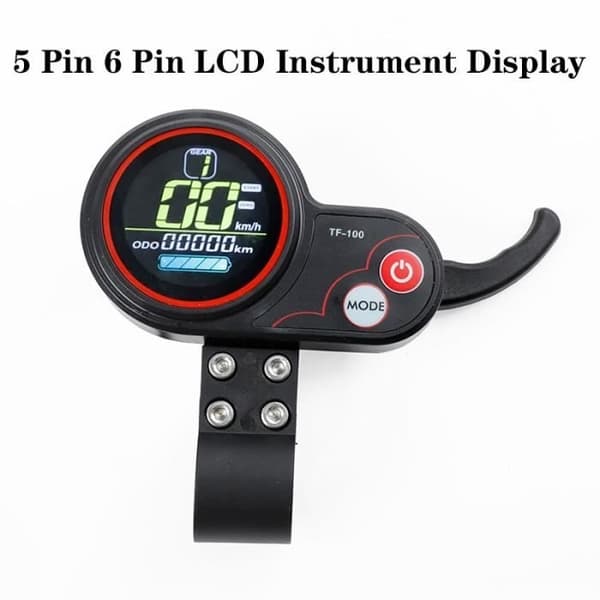 Farve 6-benet LCD-accelerationsinstrumentdisplay TF-100 til Kugoo M4 elektrisk scooter, tilbehør