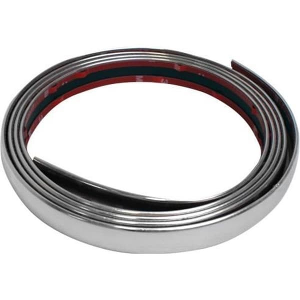 (Grå og rød) Krom dekorlist 2,45 m x 21 mm