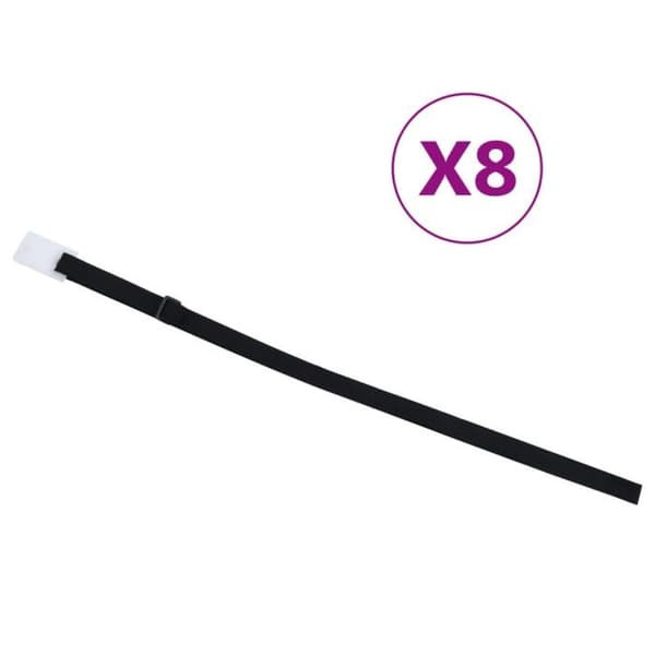 (Sort) VIDAXL Poolovertræksrullebeslag - 8 stk. 1,8 m - Sort - Universal - UV-resistent