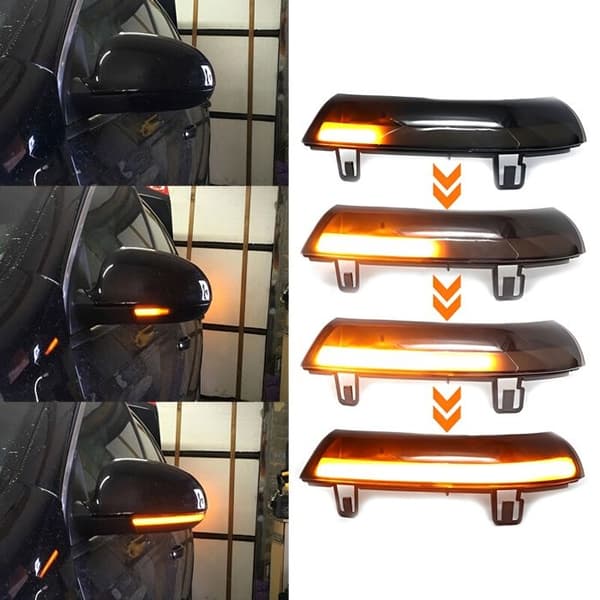 2 stk. LED dynamisk speilblinklys for VW Golf 5 Jetta MK5 Passat B6