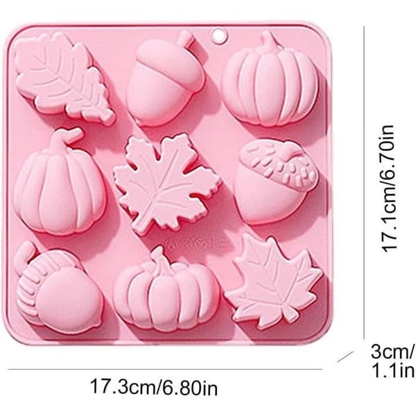 Silikoneforme til bagning, efterårsforme til fondant med 9 hulrum, slikforme, silikoneforme til