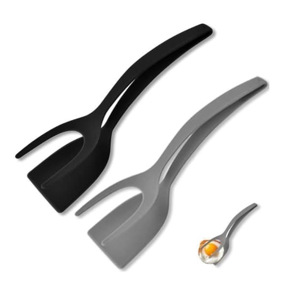 2-i-1 eggespatel, 2-delt non-stick silikon eggespatel for hjemmet