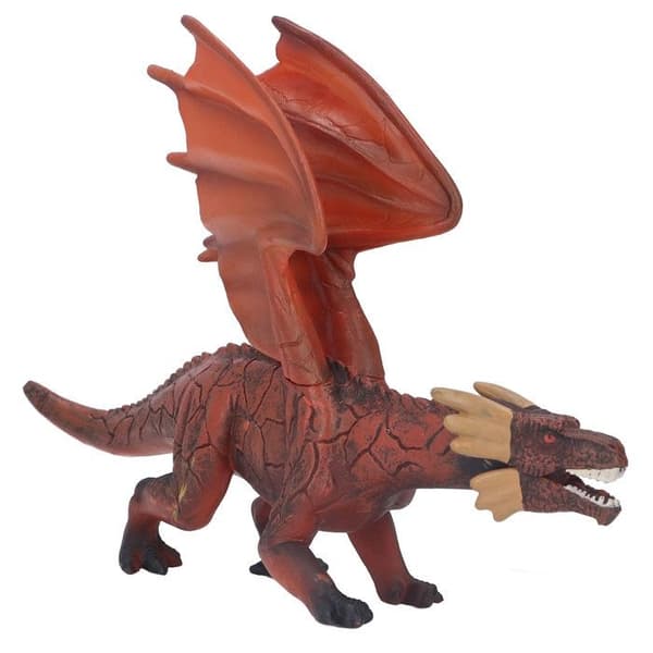 Realistisk flygende dinosaurfigur, simulert ilddragemodell, til samlerobjektdekorasjon
