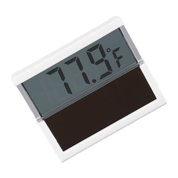 Solcellsakvarietermometer, digital transparent LCD-skärm, högprecisionssolcellsakvarietermometer