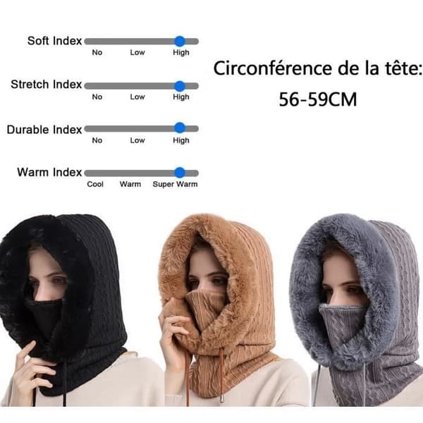 (Gul-khaki) Dam Vinterbalaklava - LEOCLOTHO - Elastisk halsvärmare - Gul - Polyester
