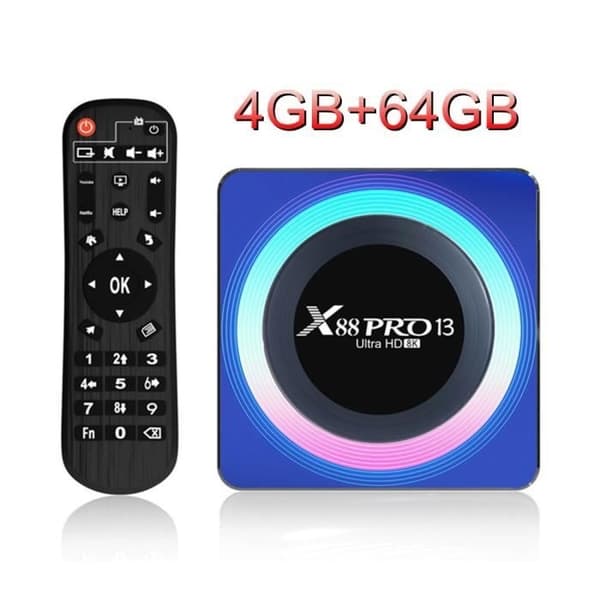 X88 Pro 13 TV-dekoder – Woopker – Android 13 – 8K – 4 GB – 64 GB – HD-videodekoding