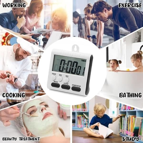 (Blå) Køkkenur - Uspecificeret - Model Uspecificeret - Farve Blå - Materiale ABS - Mål 7x8CM