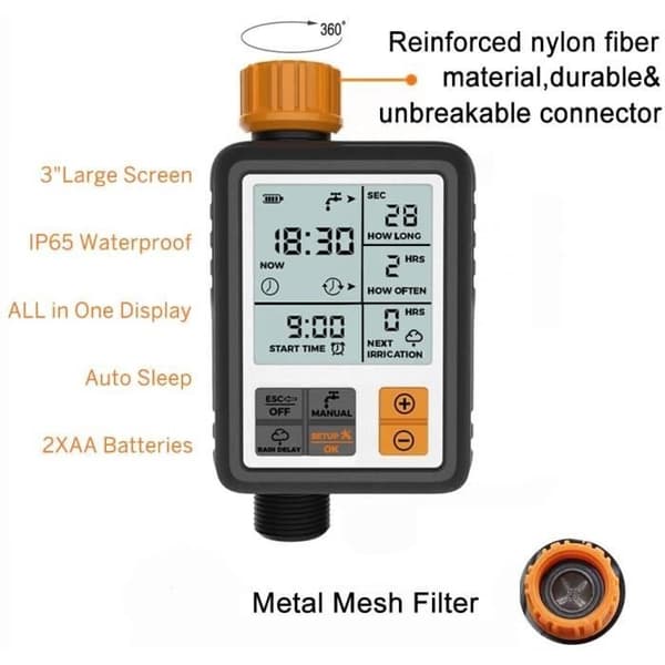 Vandingstimer Havehane Programmerbar Digital Automatisk Slangehane Sprinkler Timer Controller