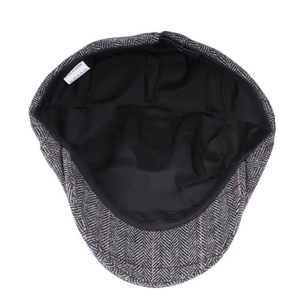 (Grå) Dame Herre Ull Avisboy Flat Beret Cap Vinter Avisboy Hatt
