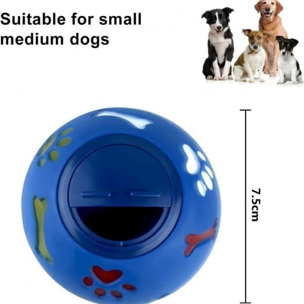 stk. Hundefoderbolde Godbidsdispenser til hvalpe Interaktivt legetøj Træningslegetøj 7,5 cm Blå