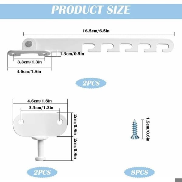 Sett med 2 vindusbegrensere med skruer - justerbart system for sikker ventilasjon